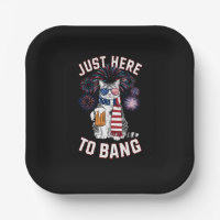 Hier nur um USA-Flagge Bier Katzenliebhaber 4. Jul