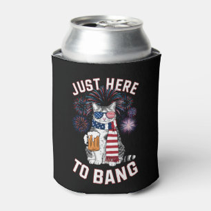 Hier nur um USA-Flagge-Bier-Katzenliebhaber am 4. Dosenkühler