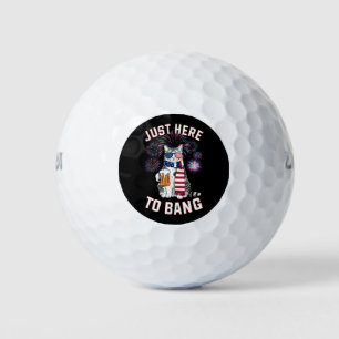 Hier nur um USA-Flagge-Bier-Katzenliebhaber am 4. Golfball