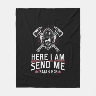 Hier schicke ich Isaiah 68 Feuerwehrmann Fleecedecke