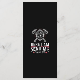 Hier schicke ich Isaiah 68 Feuerwehrmann Menükarte