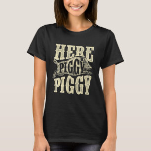 Hier Schweine Wildschwein jagen Wildschweinjäger T-Shirt
