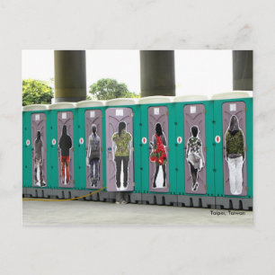 Hier sind die John/Portable Toiletten:) Postkarte
