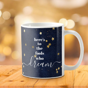Hier sind die Narren, die den Gold Stars Navy Chic Kaffeetasse