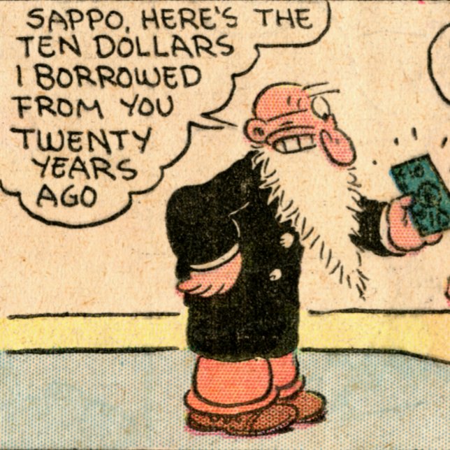 "Hier sind die zehn Dollar, die ich dir schulde" T (Von Creator hochgeladen)