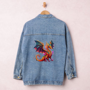 Hier sind Drachen Jeansjacke
