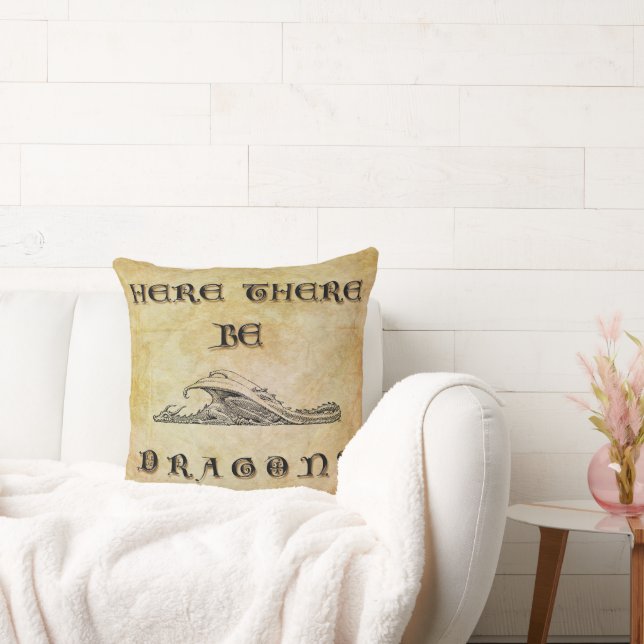 Hier sind Drachen Kissen (Liege)