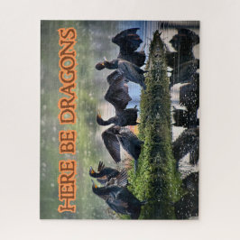 Hier sind Drachen Kormorane Seite gegenüber Puzzle