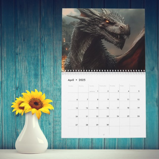 Hier sind Dragons Any Year Fantasy Calendar Kalender (Von Creator hochgeladen)