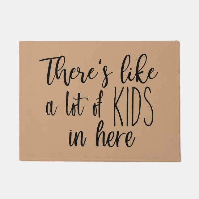 Hier sind viele Kinder Fußmatte (Vorderseite)