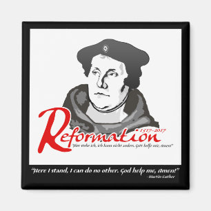 Hier Stand Martin Luther Reformation 500 Magnet