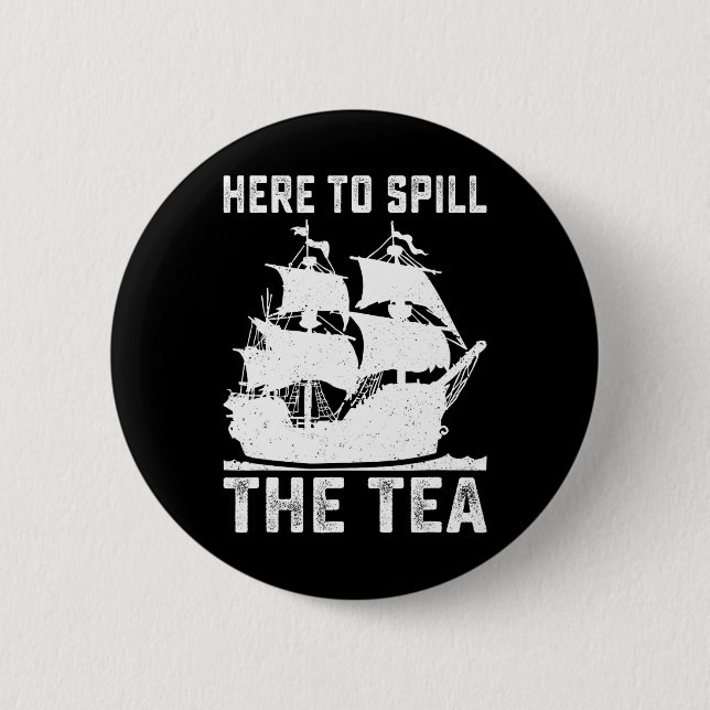 Hier, um den Tee-Funny 4. Juli verteilen Us Patrio Button (Vorderseite)