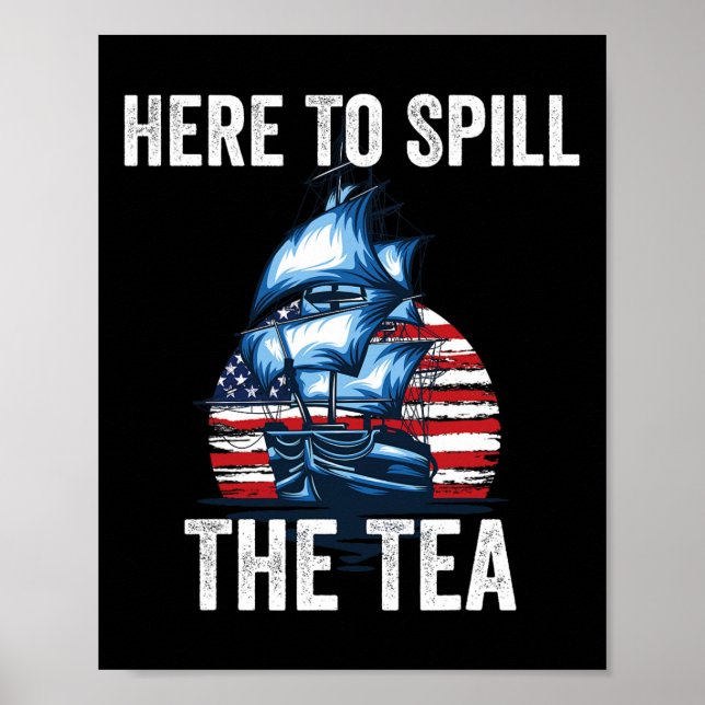 Hier, um die Tea US Patriotic Pride 4. Ju. Poster (Vorne)