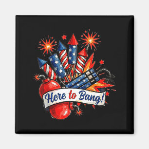 Hier, um Feuerwerk zu zünden, lustiger 4. Juli Hum Magnet