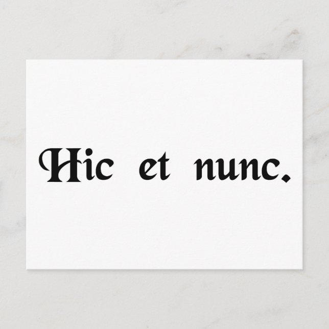 Hier und jetzt. postkarte (Vorderseite)