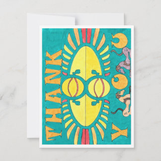 Hier und jetzt vielen Dank Dankeskarte