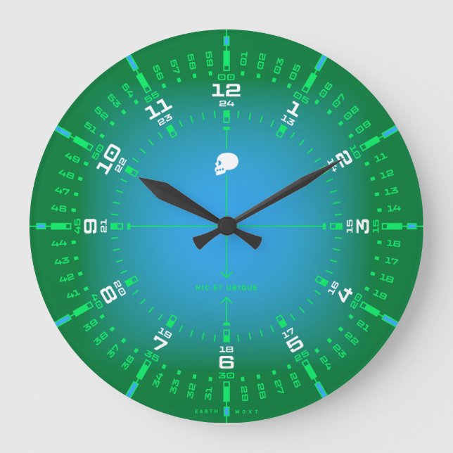 Hier und überall große wanduhr (Vorderseite)