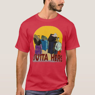 Hier verpackte Koffer T-Shirt