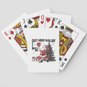 Hier wird Basketball Sport Xmas Weihnachten gespie Spielkarten