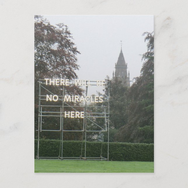 Hier wird es keine Wunder geben - Edinburgh Art Postkarte (Vorderseite)