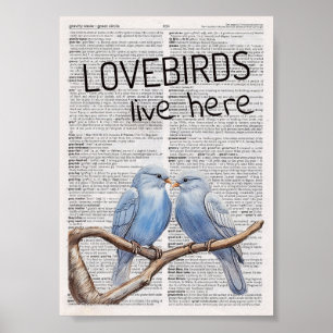 Hier wohnen Lovebirds Poster