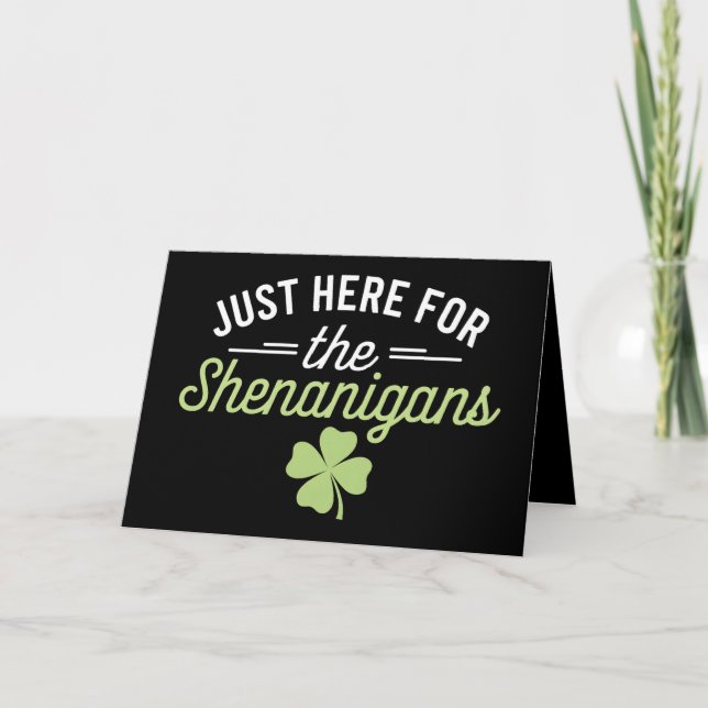 Hier zum Shenanigans St Patrick's Day Dankeskarte (Vorderseite)