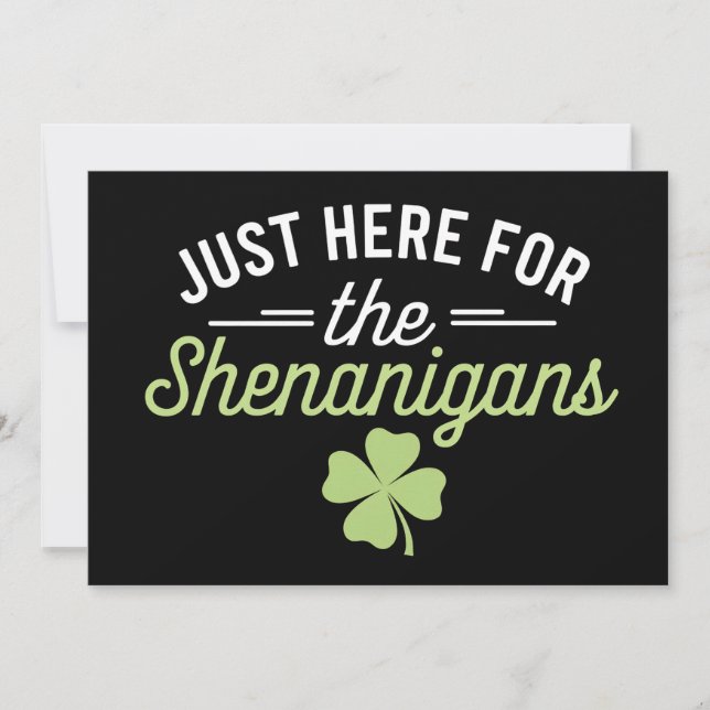 Hier zum Shenanigans St Patrick's Day Einladung (Vorderseite)