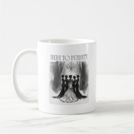 Hier zur Purrrty – Katzen-Brautgesellschaft Jungge Kaffeetasse