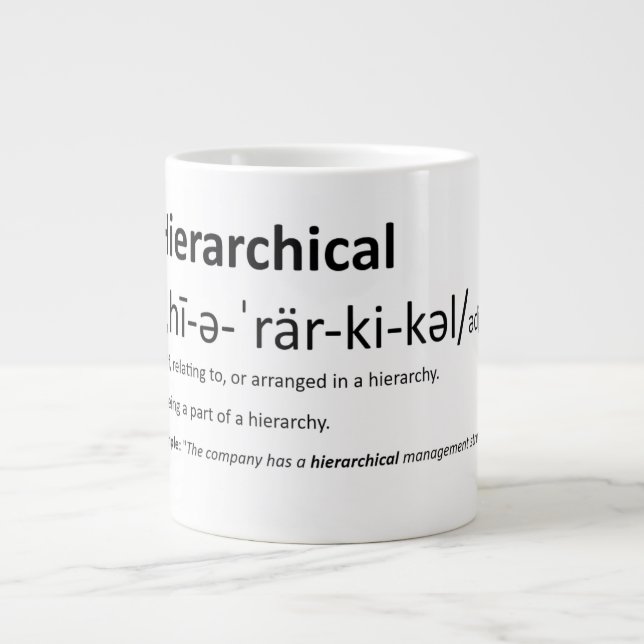 Hierarchical - Pronunciation Assistant  Jumbo-Tasse (Vorderseite)