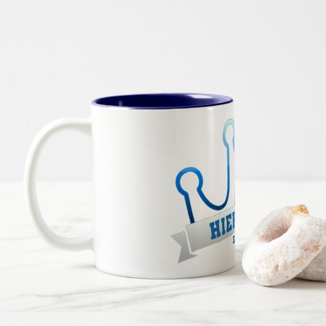 Hierarchy Banner-Tasse Zweifarbige Tasse (Mit Donut)