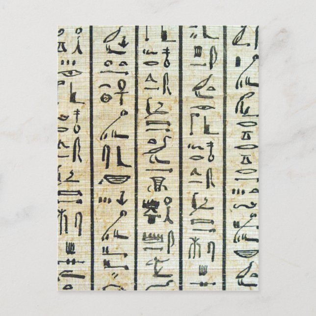 Hieroglyph Postkarte (Vorderseite)