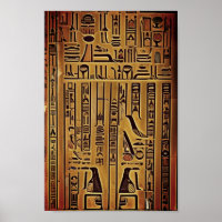 Hieroglyph-Wandplakat