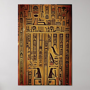 Hieroglyph-Wandplakat Poster