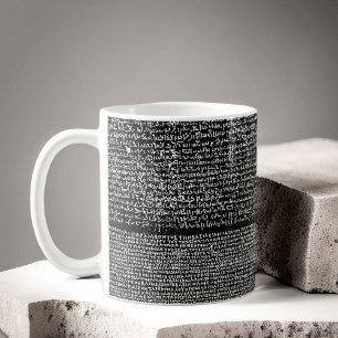 Hieroglyphe Altägypten Sprache Eingravierter Text Kaffeetasse