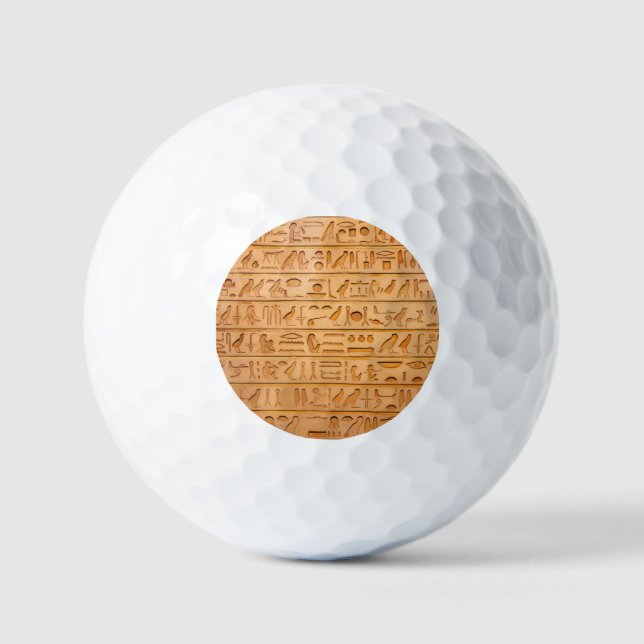 Hieroglyphe Altägyptische Sprache Eingravierter Te Golfball (Vorderseite)