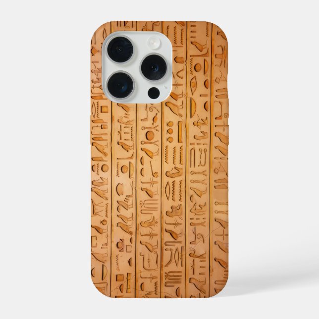 Hieroglyphe Altägyptische Sprache Eingravierter Te iPhone Hülle (Rückseite)