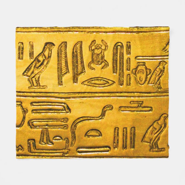 Hieroglyphen20141037 Fleecedecke (Vorderseite (Horizontal))