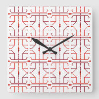 Hieroglyphen abstraktes Muster Wanduhr