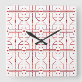 Hieroglyphen abstraktes Muster Wanduhr