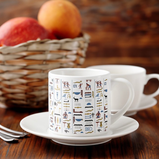 Hieroglyphen Altes Ägypten Pharaoh Bridesmaid Gesc Espressotasse (Hieroglyphs Ancient Egypt Pharaoh Bridesmaid Gift Espresso Cup Breakfast Table)