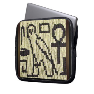 Hieroglyphen Artisan Crochet Print Electronics Bag Laptopschutzhülle
