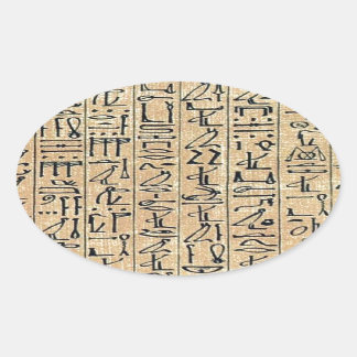 Hieroglyphen Hieroglifos Ovaler Aufkleber
