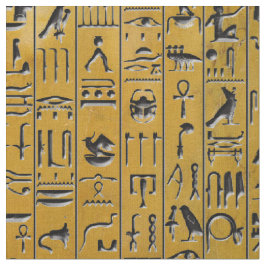 Hieroglyphen im Gold Stoff