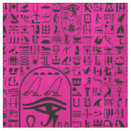 Hieroglyphen lila stoff
