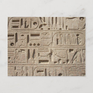 Hieroglyphen-Postkarte Postkarte