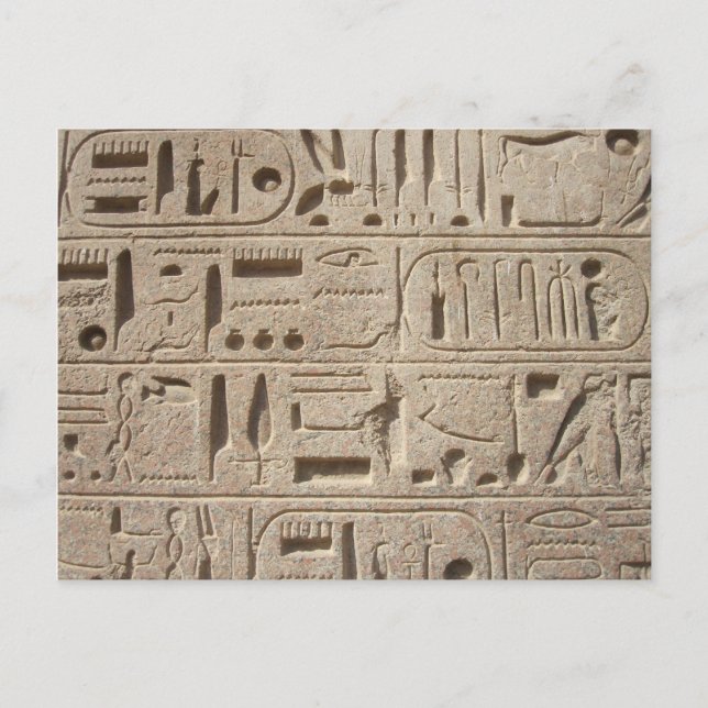 Hieroglyphen-Postkarte Postkarte (Vorderseite)