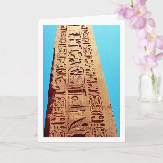 Hieroglyphic Obelisk, Ägypter, Luxor Karte (Orchidee)
