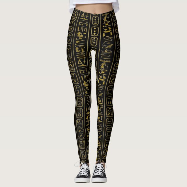 Hieroglyphics Ägyptologie - Symbole des alten Ägyp Leggings (Vorderseite)