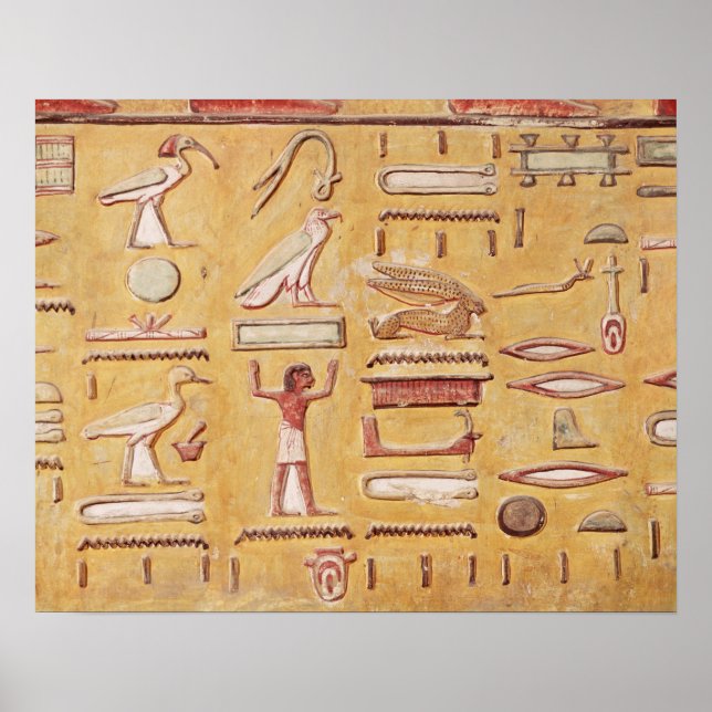 Hieroglyphics, aus dem Grab von Seti I Poster (Vorne)