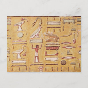 Hieroglyphics, aus dem Grab von Seti I Postkarte